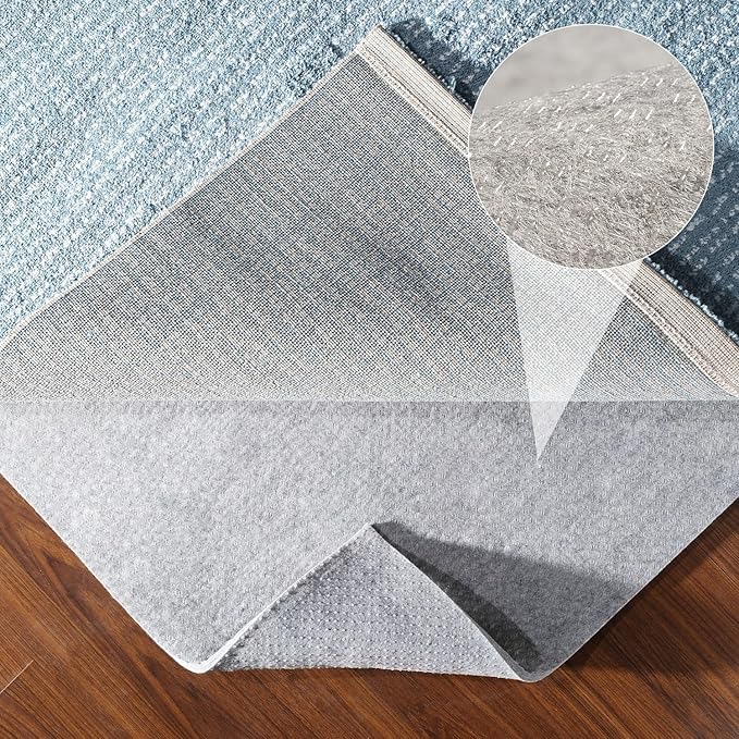 Resare Non Slip Rug Pad Gripper Extra Thick Dual Surface Felt Under Rug for Area Rugs and Hardwood Floors,Super Cushioned Non Skid Carpet Padding - 8x10 Feet 1/4" Double-Sided Non Slip