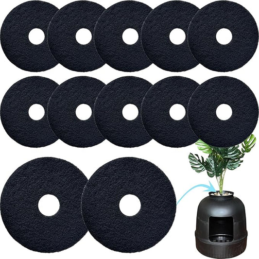 Cat Litter Box Replacement Filters for Hidden Litter Box Cat, Activated Charcoal Filters Replacement to Absorb Odors and Litter Box Deodorizer for Hidden Enclosure Litter (12 Pack)