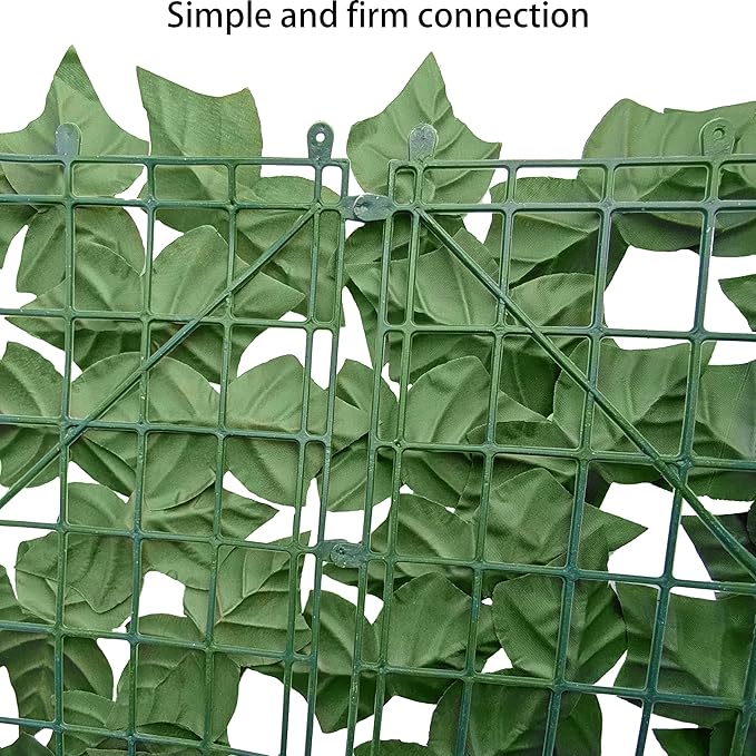Artificial Fence Privacy Screen: 5FT x 20FT UV-Anti Faux Greenery Backdrop Ivy Chain Link Shades Panels for Patio, Balcony, Garden,Deck,Backyard Indoor Outdoor Green Wall Decor