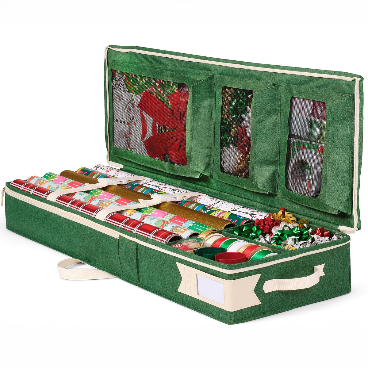 Little ELF Premium Wrapping Paper Storage Organizer, Easy - Image 1