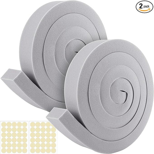 moonoom 2 Pcs Foam Air Conditioner Weatherseal Tape-2''x1''x6.5ft Air Conditioner Foam Tape-Non-Adhesive Foam Seal Strip with Glue Point for Air Conditioner Door Window Seal