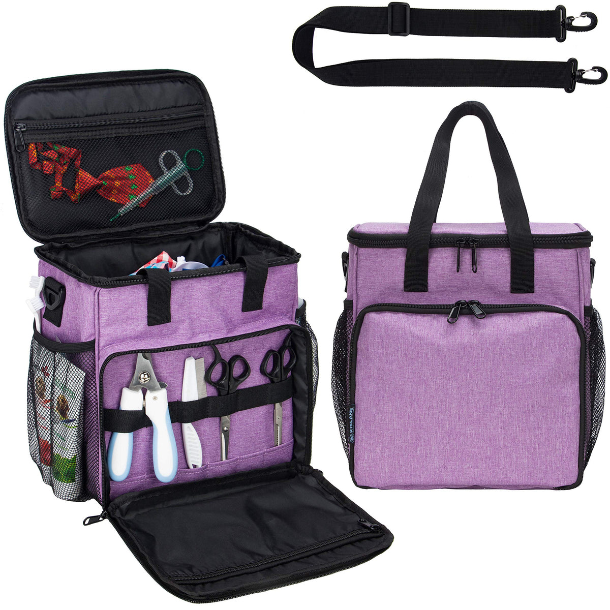Pet Grooming Storage Bag, Organizer for Dog & Cat Supplies - Image 1