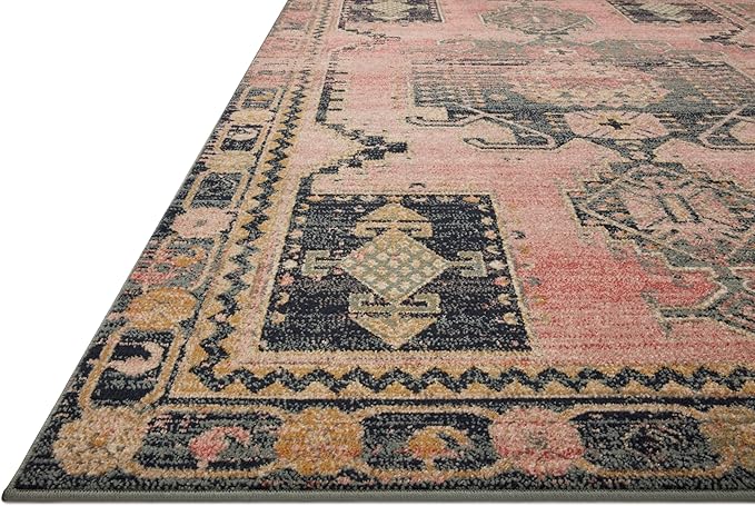 Loloi Jocelyn Collection JOC-06 Rose/Rose 4'-0" x 6'-0" .38" Thick Accent Rug