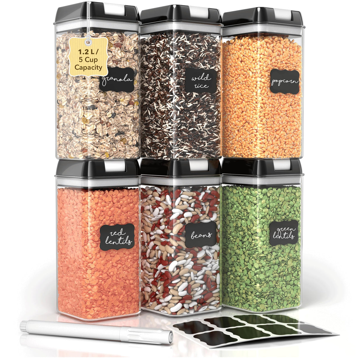 Simply Gourmet Airtight Food Storage Containers with Lids – 6 - Image 1