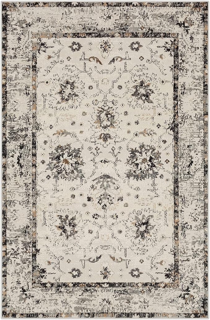 Mohawk Home Shea Traditional Floral Ornamental Light Gray 2' x 2' 11" Area Rug Perfect for Living Room, Dining Room, Office