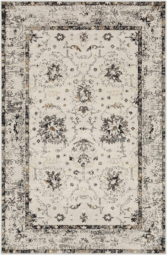 Mohawk Home Shea Traditional Floral Ornamental Light Gray 2' x 2' 11" Area Rug Perfect for Living Room, Dining Room, Office