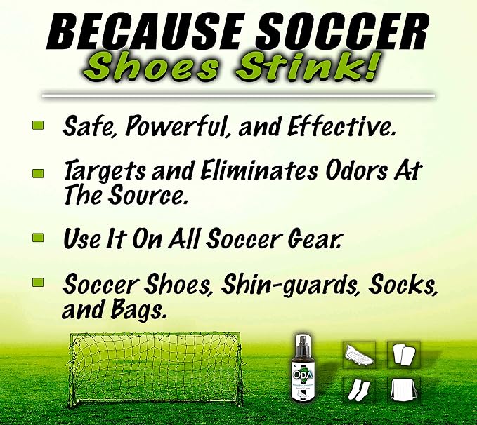 ODA Natural Cleat Deodorizer Spray - Shoe & Foot Odor Eliminator - Sports Shoe Deodorizer Spray - Essential Oil Odor Fighter - Natural Foot Odor Control - ODA