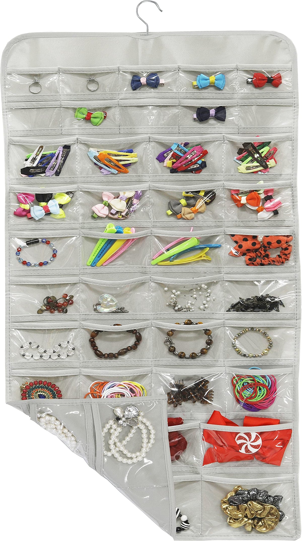 Simple Houseware 80-Pocket Hanging Jewelry Organizer with 5 Sizes - Image 1