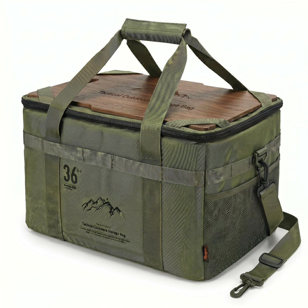 36L Tactical Camping Storage Bag with Cutting Board - Image 1