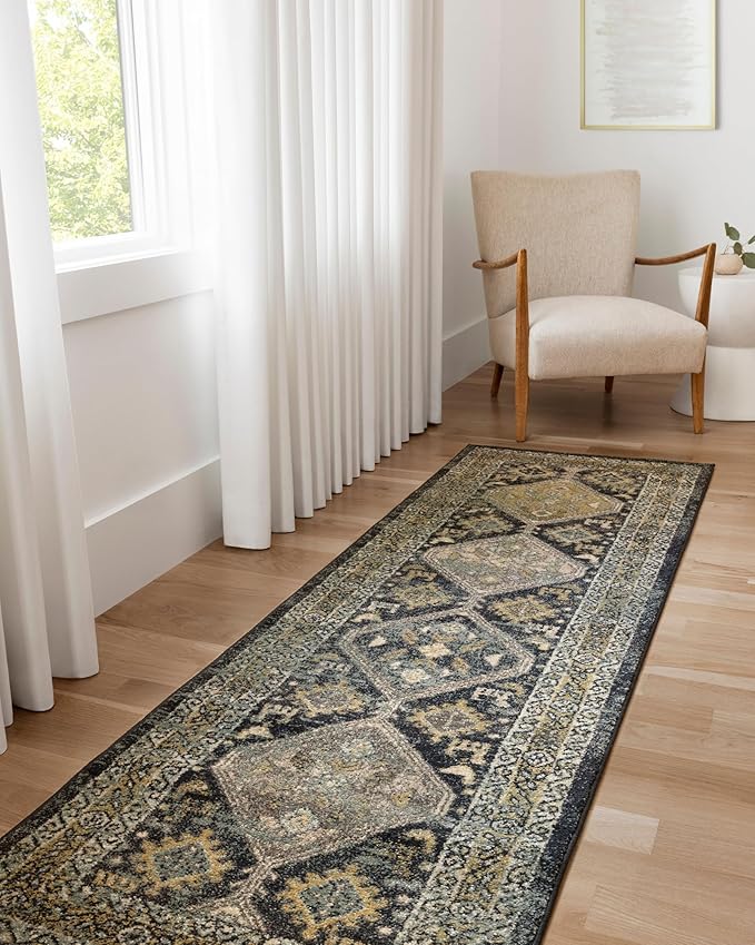 Loloi Jocelyn Collection JOC-02 Navy/Blue 5'-5" x 7'-6" .38" Thick Area Rug