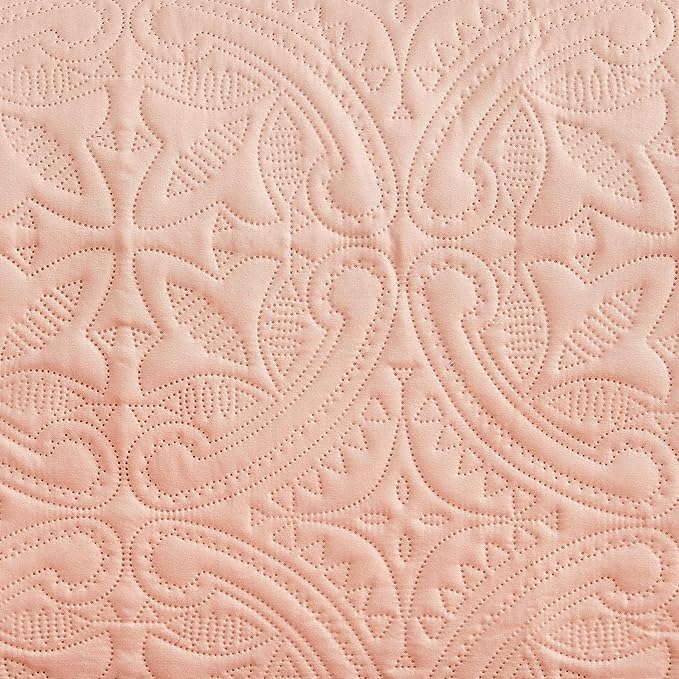 Great Bay Home Reversible Chair Cover - Washable Slipcover Furniture Protector with Elastic Straps - Furniture Cover for Dogs, Kids, and Pets - Quilted & Stitched Detail (Chair, Dusty Rose/Taupe)