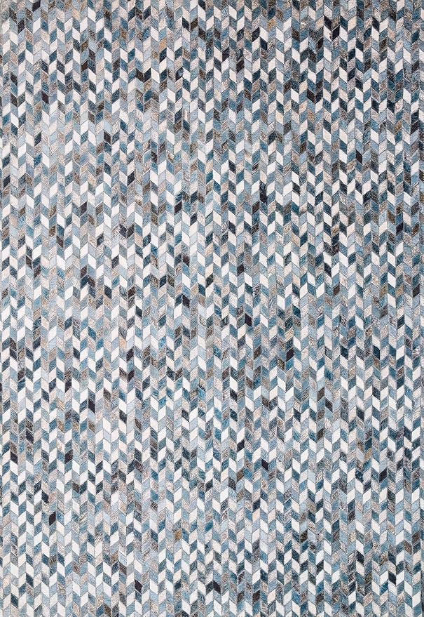 Loloi Maddox Collection MAD-08 Ocean/Grey 2'-6" x 7'-6" Runner Rug