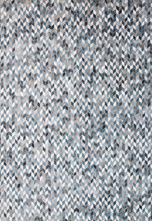 Loloi Maddox Collection MAD-08 Ocean/Grey 2'-6" x 7'-6" Runner Rug