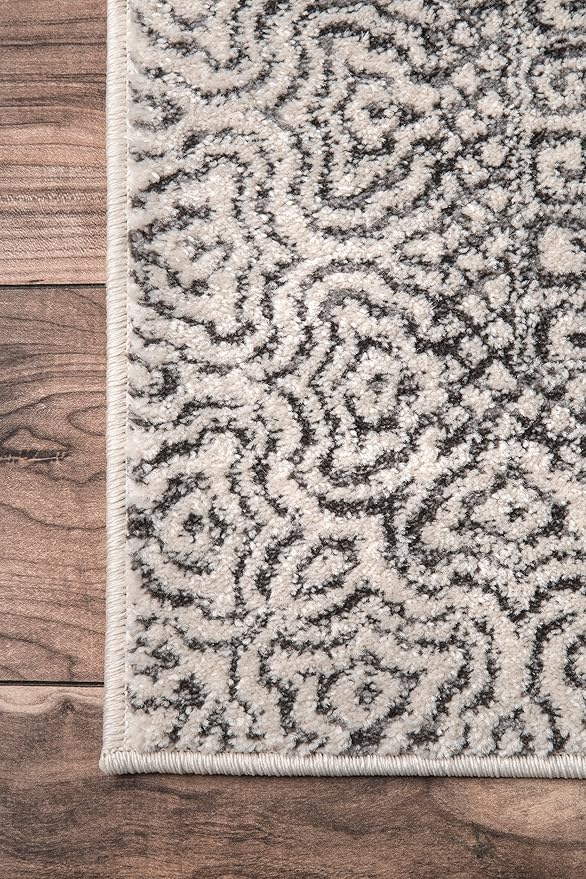 nuLOOM Exie Transitional Moroccan Runner Rug, 2' 8" x 8', Light Grey