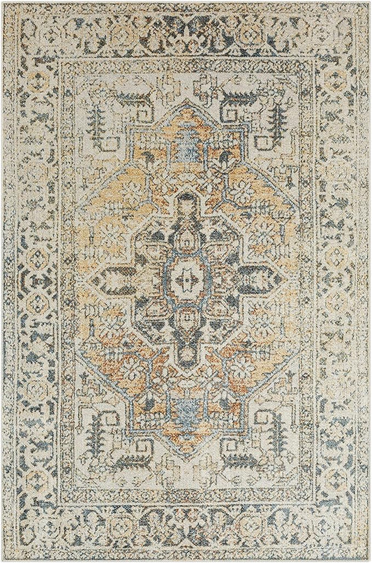 Mohawk Home Nyx Floral Ornamental Cream 2' x 2' 11" Area Rug Perfect for Living Room, Dining Room, Office