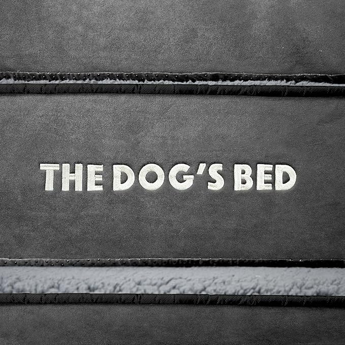 The Dog’s Bed Orthopedic Dog Bed, XL Grey Plush, Waterproof, Supportive Dog Bed with Washable Replaceable Covers