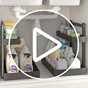 Bamboo Under Sink Organizer 2 Pack, 2-Tier Pull Out Cabinet - Image 8