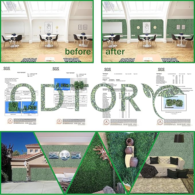 Artificial Ivy Privacy Fence Wall Screen: 6FT X12FT (72 sqft) UV-Anti Faux Boxwood Roll Panels Greenery Backdrop Ivy Vine Leaf Hedges Fence Panels for Indoor Outdoor Green Wall Decor