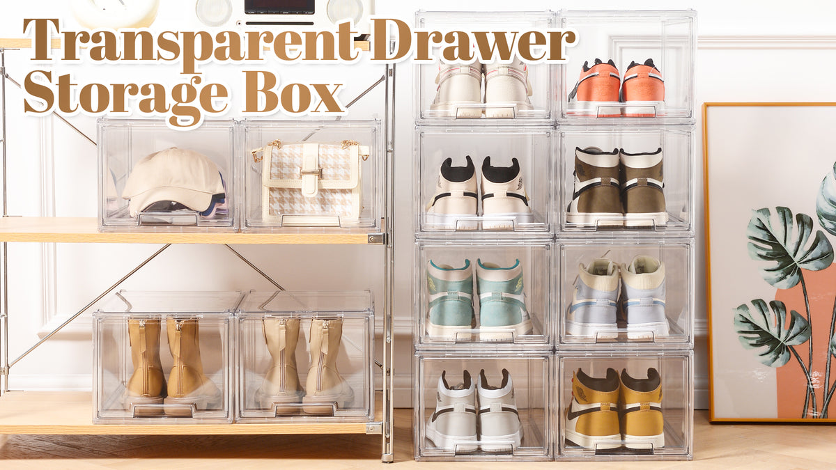 AZ.MIFENO Large Clear Stackable Storage Drawers, Pull-Out Drawer - Image 8