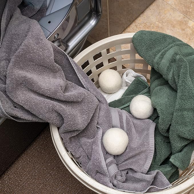 Wool Dryer Balls XL 6-Pack - 100% Pure New Zealand Wool, Ecoigy Natural Fabric Softener, Reduces Wrinkles & Drying Time, Ideal for Essential Oils, Dryer Sheets Alternative,Dryer Balls Laundry Reusable