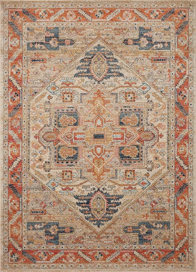 Loloi Jocelyn Collection JOC-01 Sand/Multi 2'-3" x 7'-6" .38" Thick Runner Rug