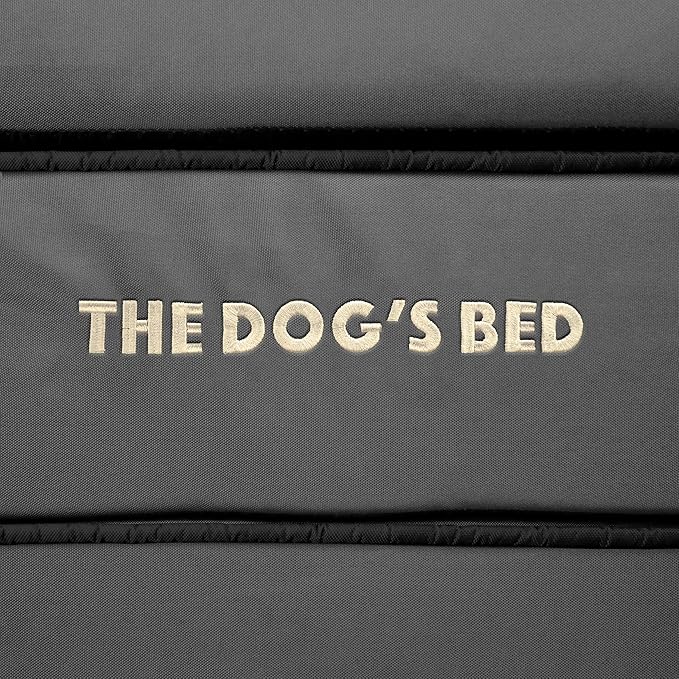 The Dog’s Bed, Orthopedic Standard Foam Waterproof Dog Bed with Standard Support, Large Grey with Black Trim, Waterproof, Supportive Dog Bed with Replaceable Covers