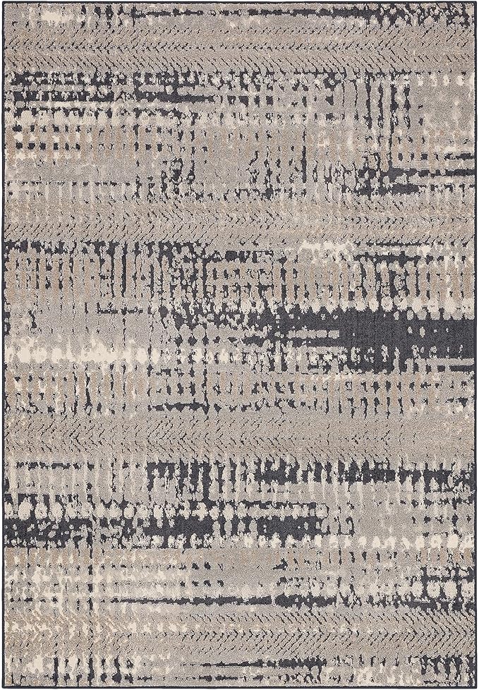 Mohawk Home Dutton Modern Abstract Stripe Gray 2' 1" x 3' 8" Area Rug Perfect for Kitchen, Living Room, Dining Room