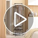 Portable Clothes Rack with Wheels, Space Saving Metal Clothing - Image 8