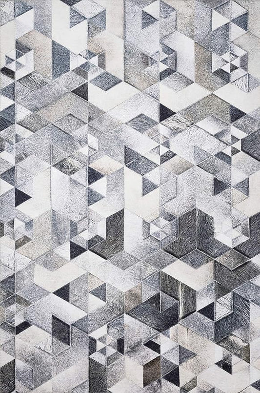 Loloi Maddox Collection MAD-03 Grey/Ivory 2'-6" x 7'-6" Runner Rug