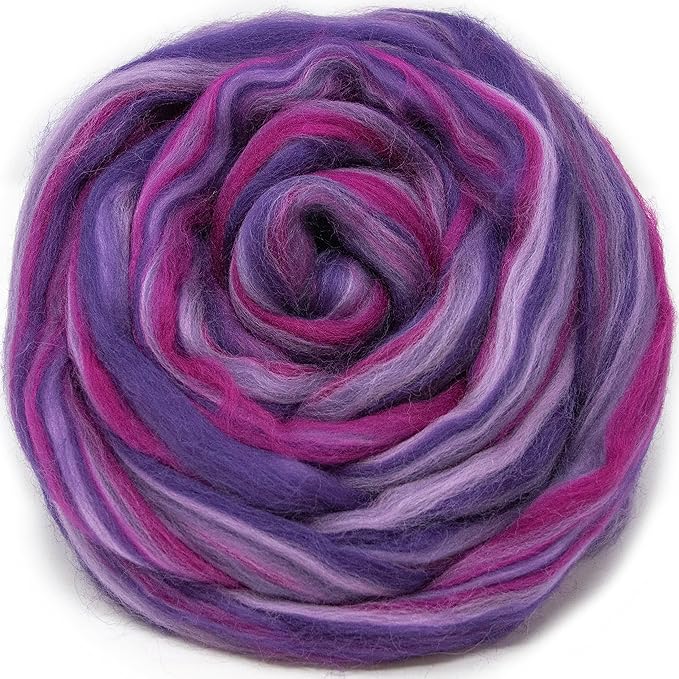 Festival Merino Wool Fiber. Colorful Combed top roving for Hand Spinning, Needle Felting, Wet Felting, soap Making and Dryer Balls. She Persisted