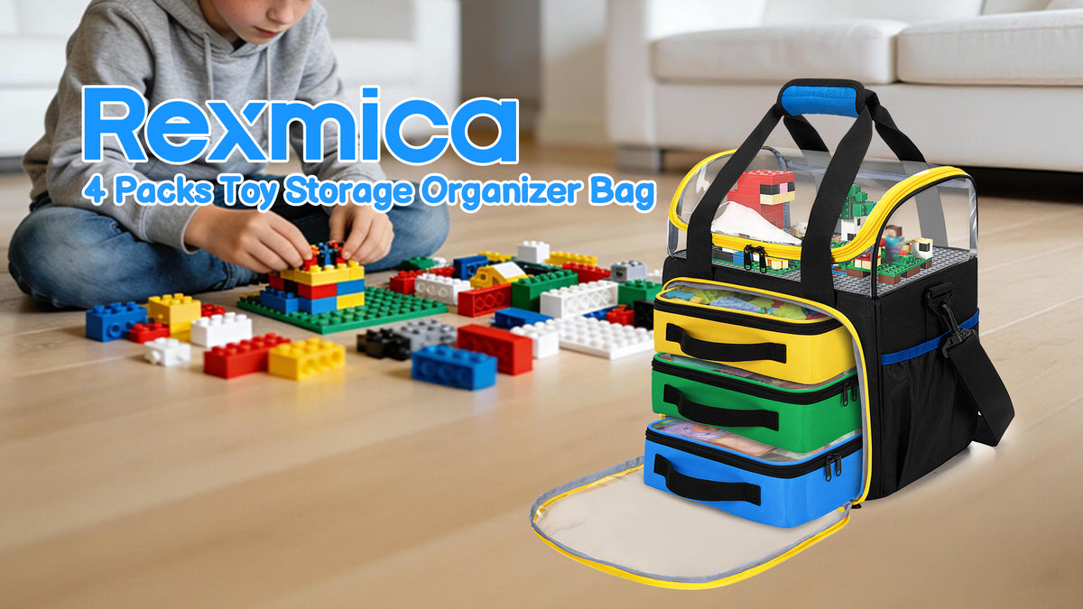Rexmica 4 Packs Toy Storage Organizer Pouch Bag Compatible - Image 8