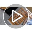 Bamboo Drawer Organizer - 8 Compartment Expandable Silverware - Image 8