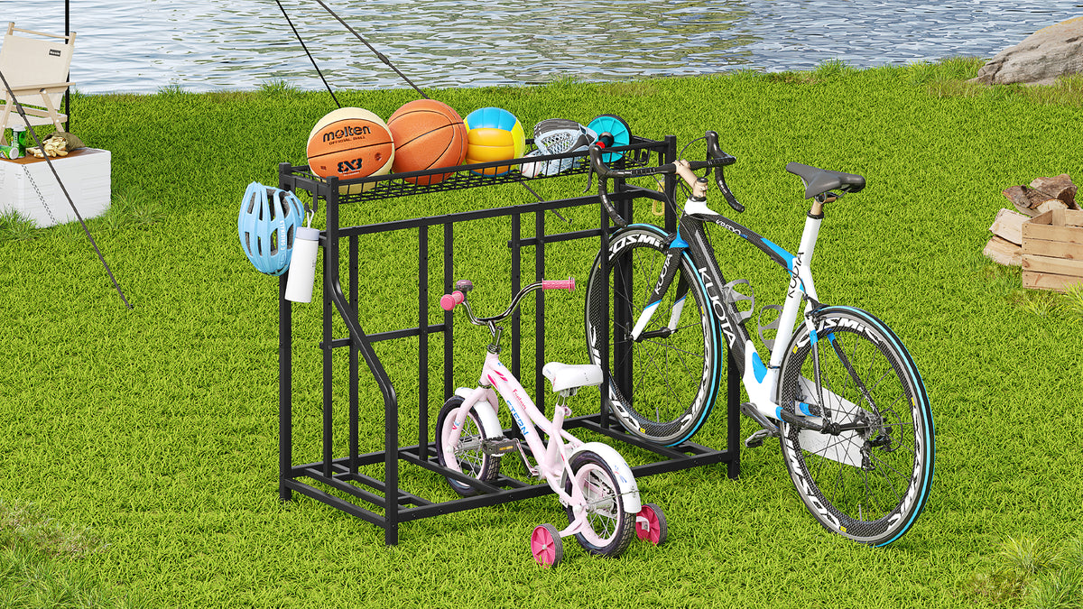 Garage Bike Rack Storage 4 bikes Stand Organizer Adjustable Holds - Image 8