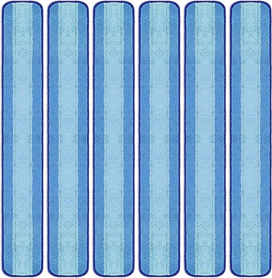LTWHOME 36 Inch Microfiber Wet or Dry Mop Refill Pads for Hardwood Floor Commercial Supplies (Pack of 6)